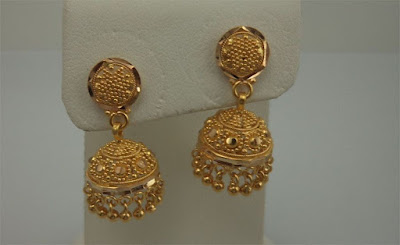 Gold earrings 2025 jhumka design